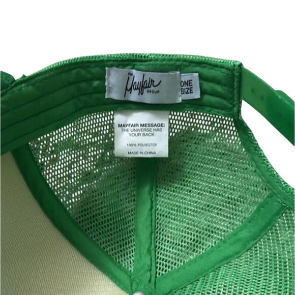 The Mayfair Group Green Hat Love Yourself Mesh Trucker Hat Adjustable Back - Picture 2 of 4
